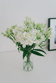 花を引き立てるシンプルなデザイン。